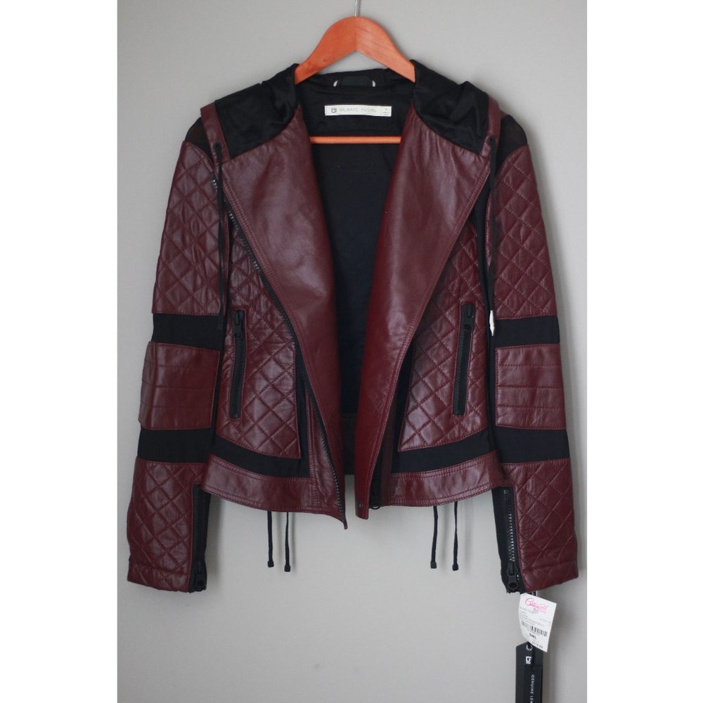 Blanc Noir Voyage | Leather + Mesh Moto | S | NWT